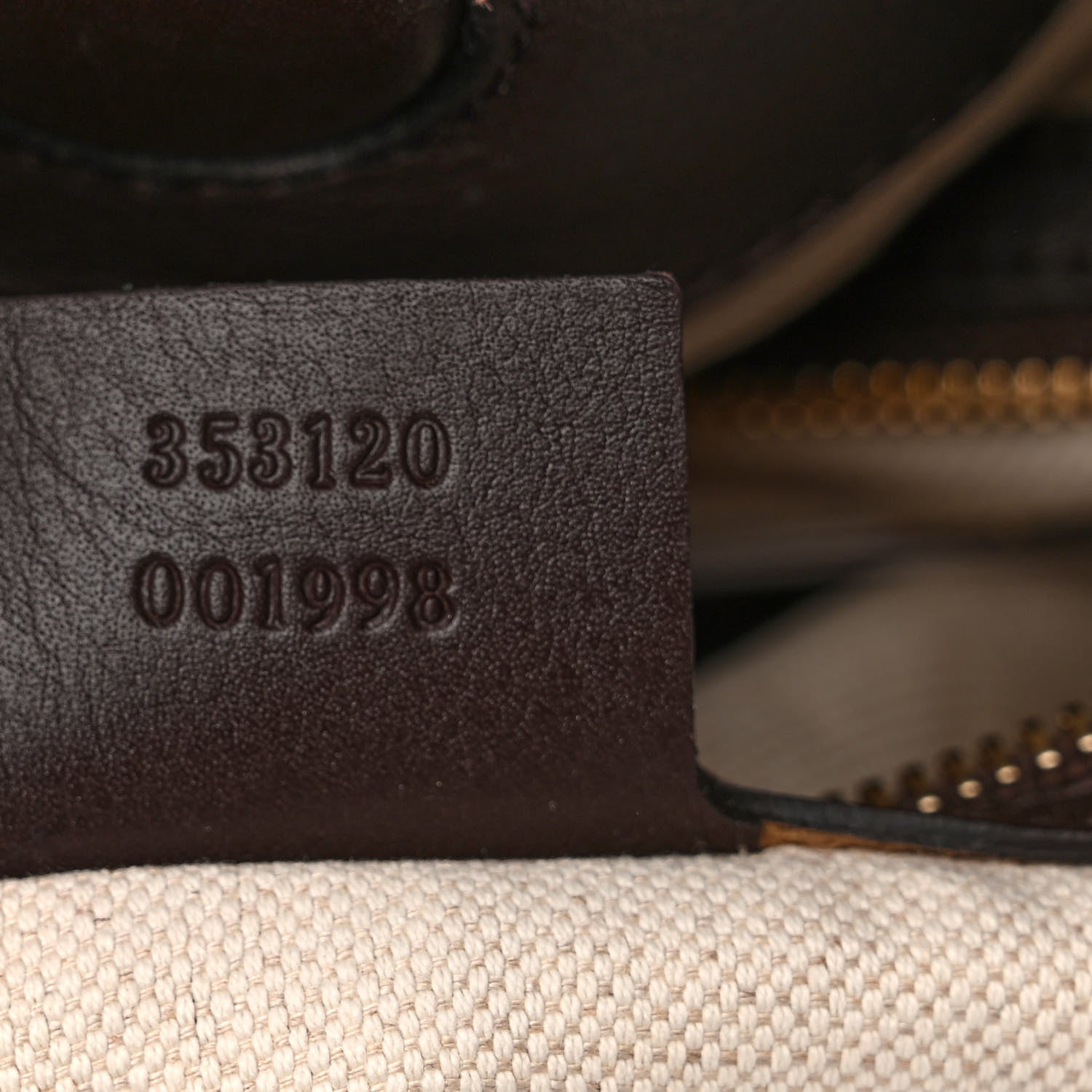 Gucci Guccissima Medium Bree Foldover Tote Chocolate 7 of 10