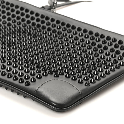 Christian Louboutin Calfskin Studded Loubiposh Clutch Black 9 of 9
