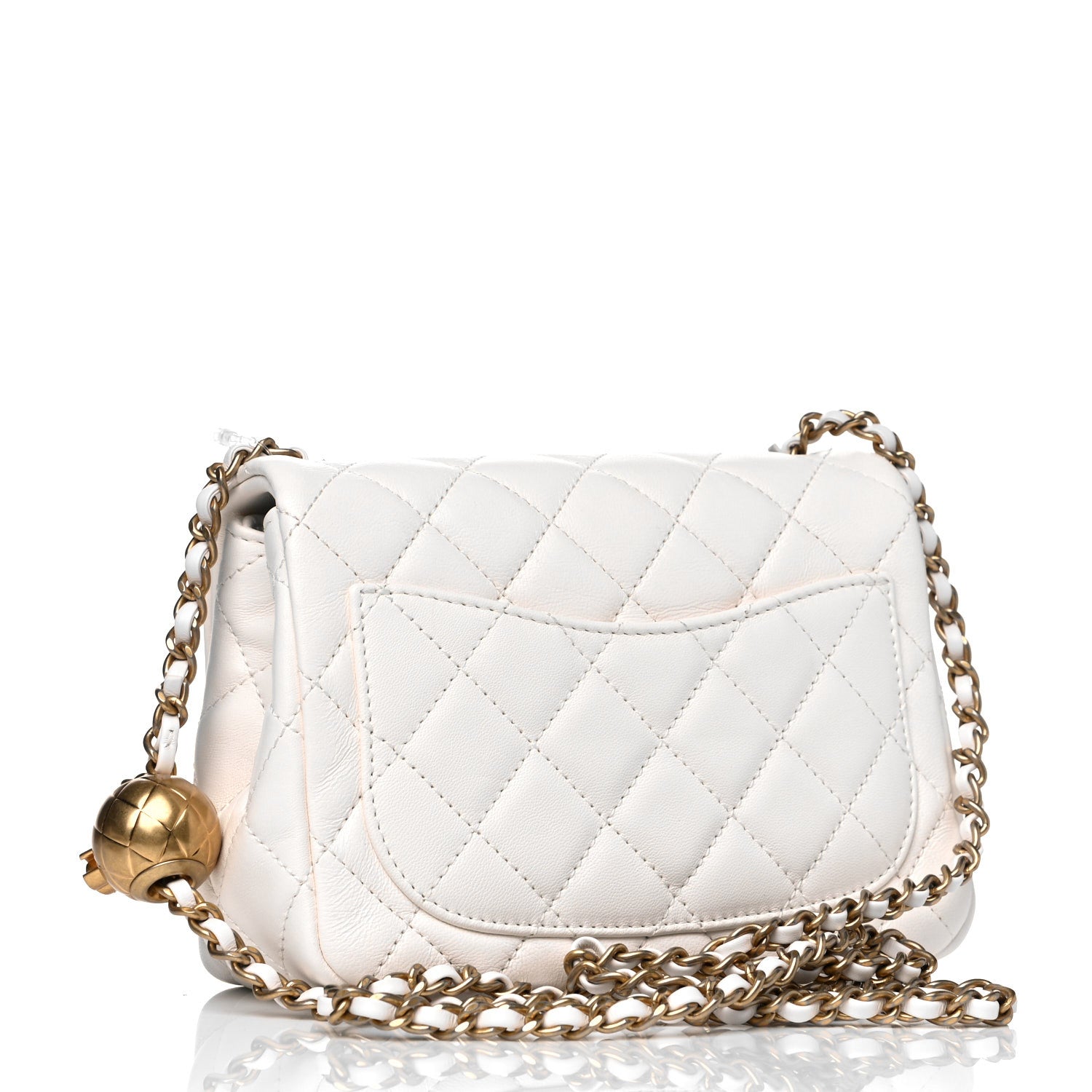 Chanel Lambskin Quilted Mini Pearl Crush Flap White 2 of 10