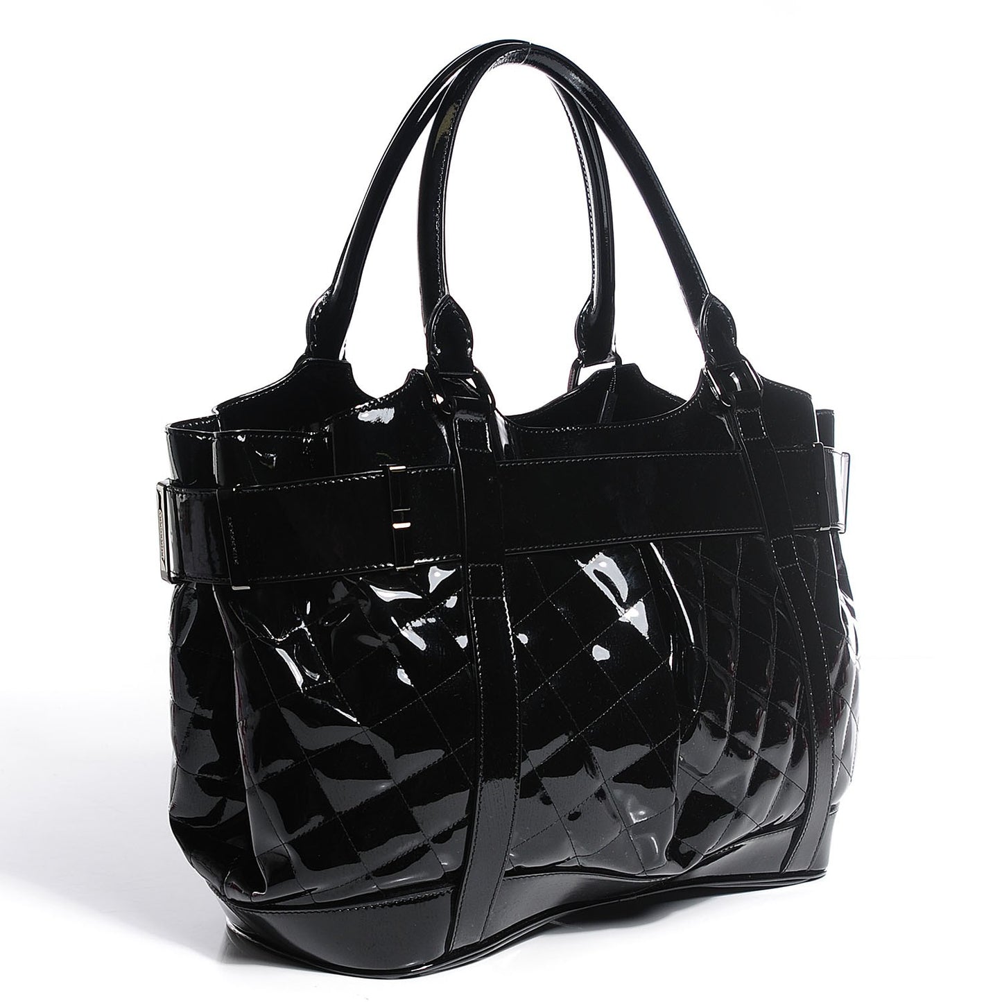 Patent Quilted Beaton Black