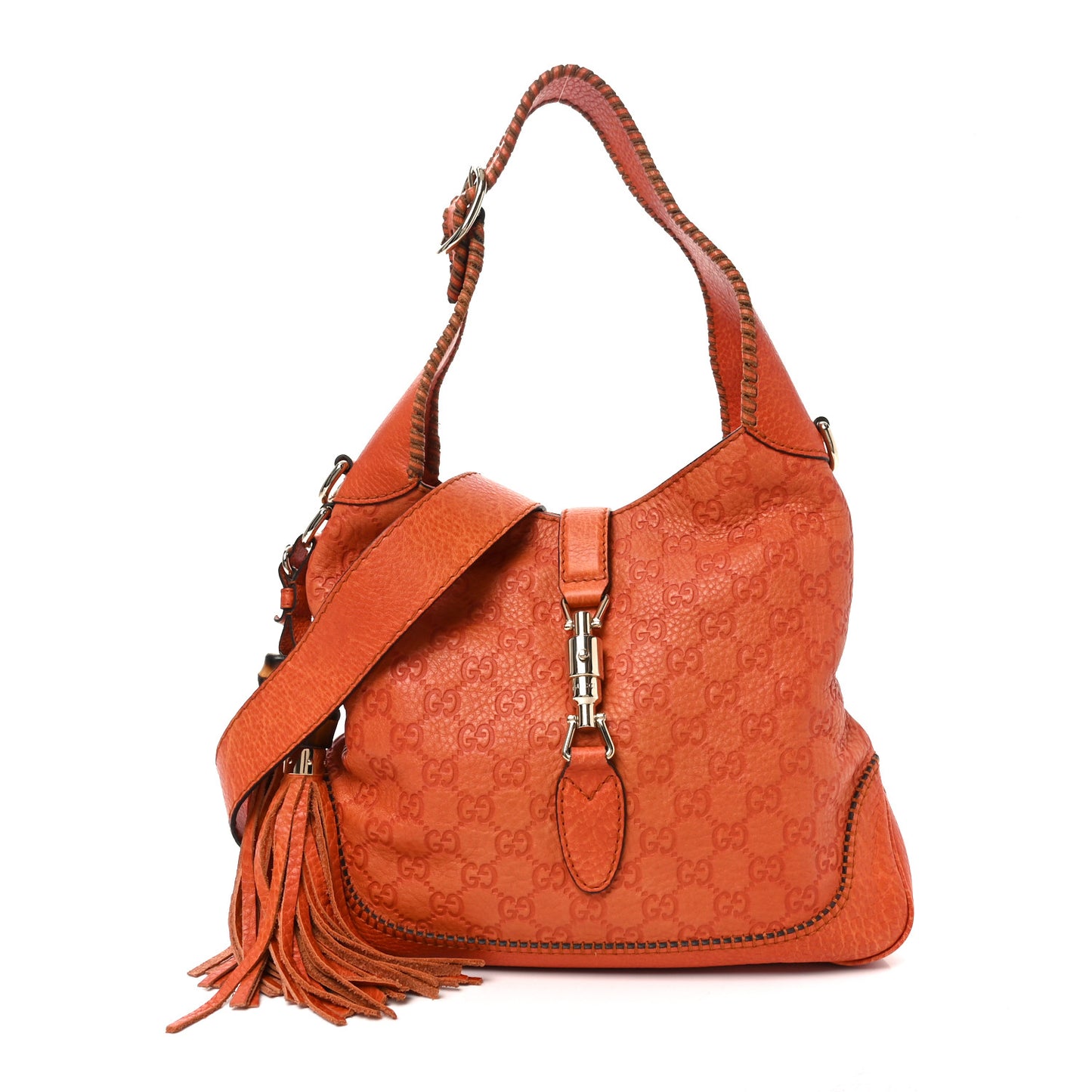 Guccissima Medium New Jackie Shoulder Bag Orange