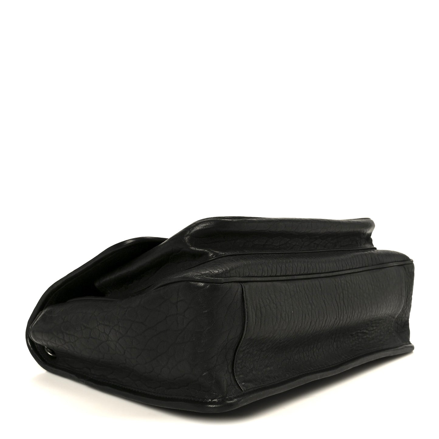 Grained Lambskin Monogram Large Niki Chain Satchel Black