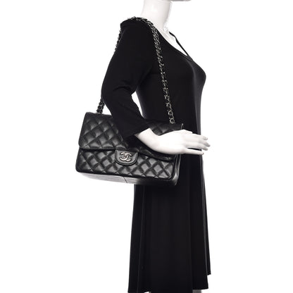 Chanel Caviar Quilted Jumbo Double Flap Black 3 of 12