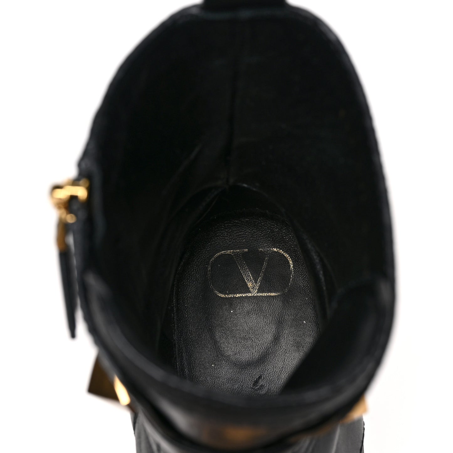 Calfskin Roman Stud 20/40mm Combat Boots 38.5 Black