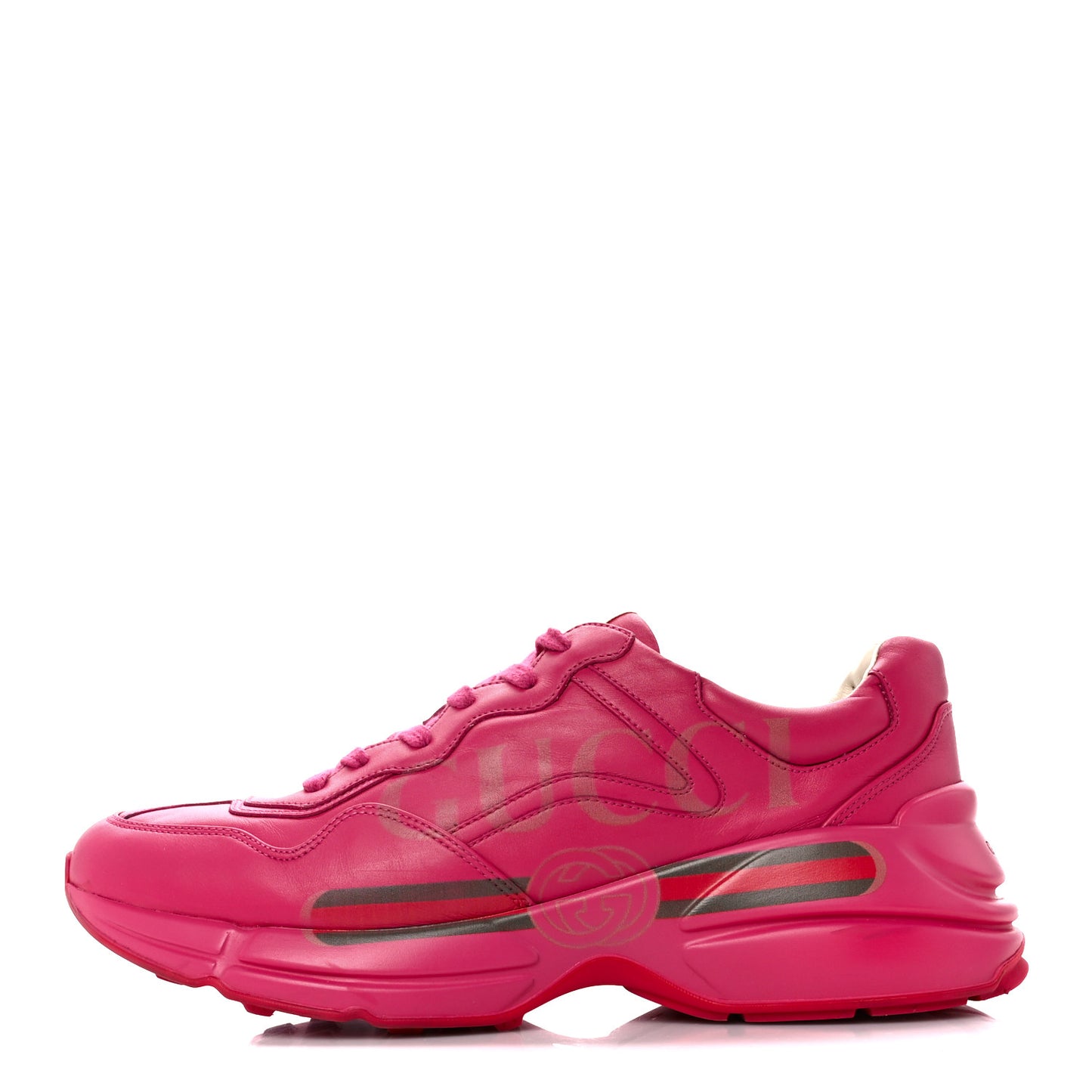 Calfskin Logo Mens Rhyton Sneakers 9 Box Pink