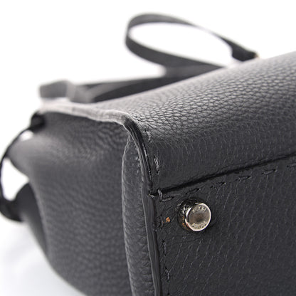 Fendi Cuoio Romano Selleria Bi-Color Medium Peekaboo Iconic Satchel Asfalto Latte 13 of 14
