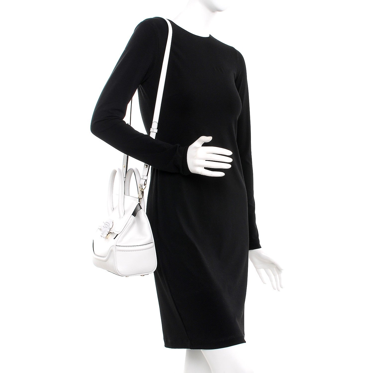 Versace Calfskin Medium Palazzo Empire Bag White 2 of 8