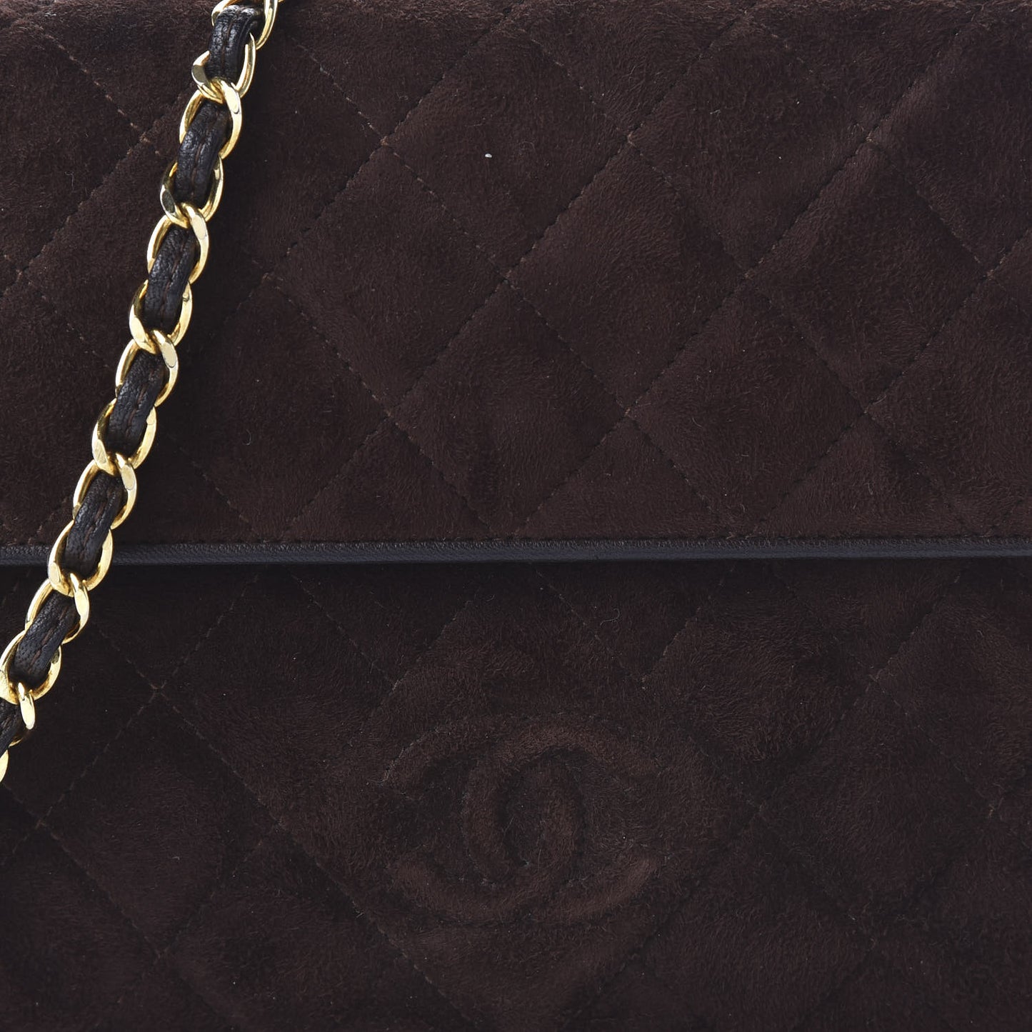 Suede CC Tassel Flap Brown