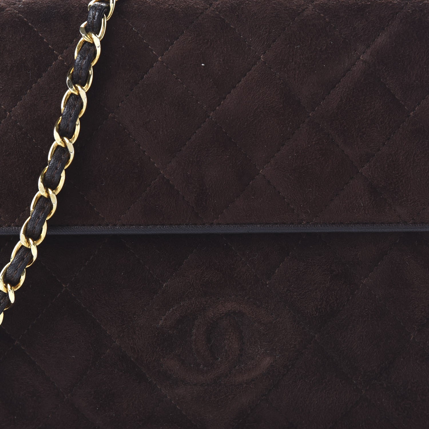 Chanel Suede CC Tassel Flap Brown 11 of 11