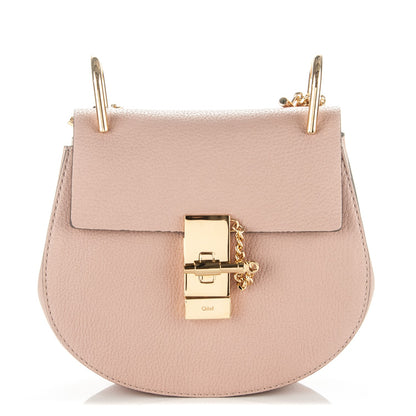 Chloe Grained Lambskin Mini Drew Shoulder Bag Cement Pink 1 of 6