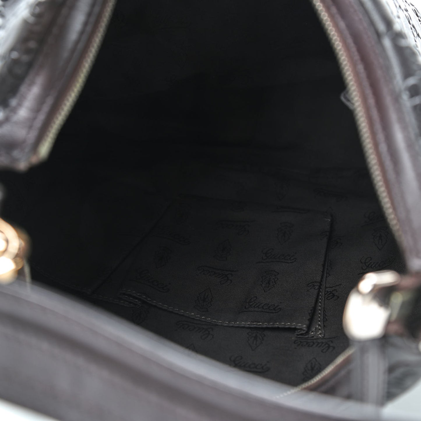 Guccissima Medium GG Twins Hobo Dark Brown