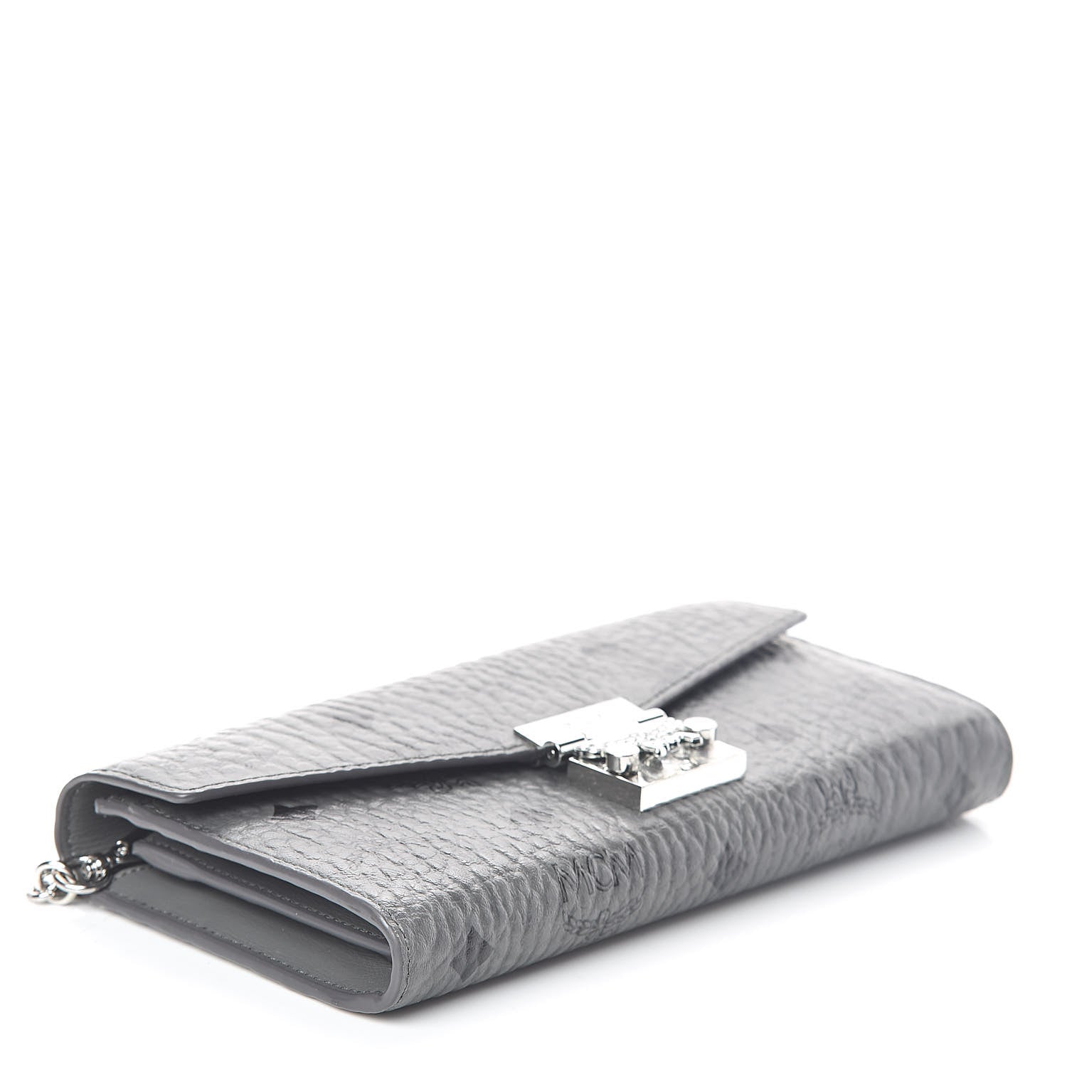 MCM Visetos Large Patricia Wallet On Chain Phantom Grey 4 of 8