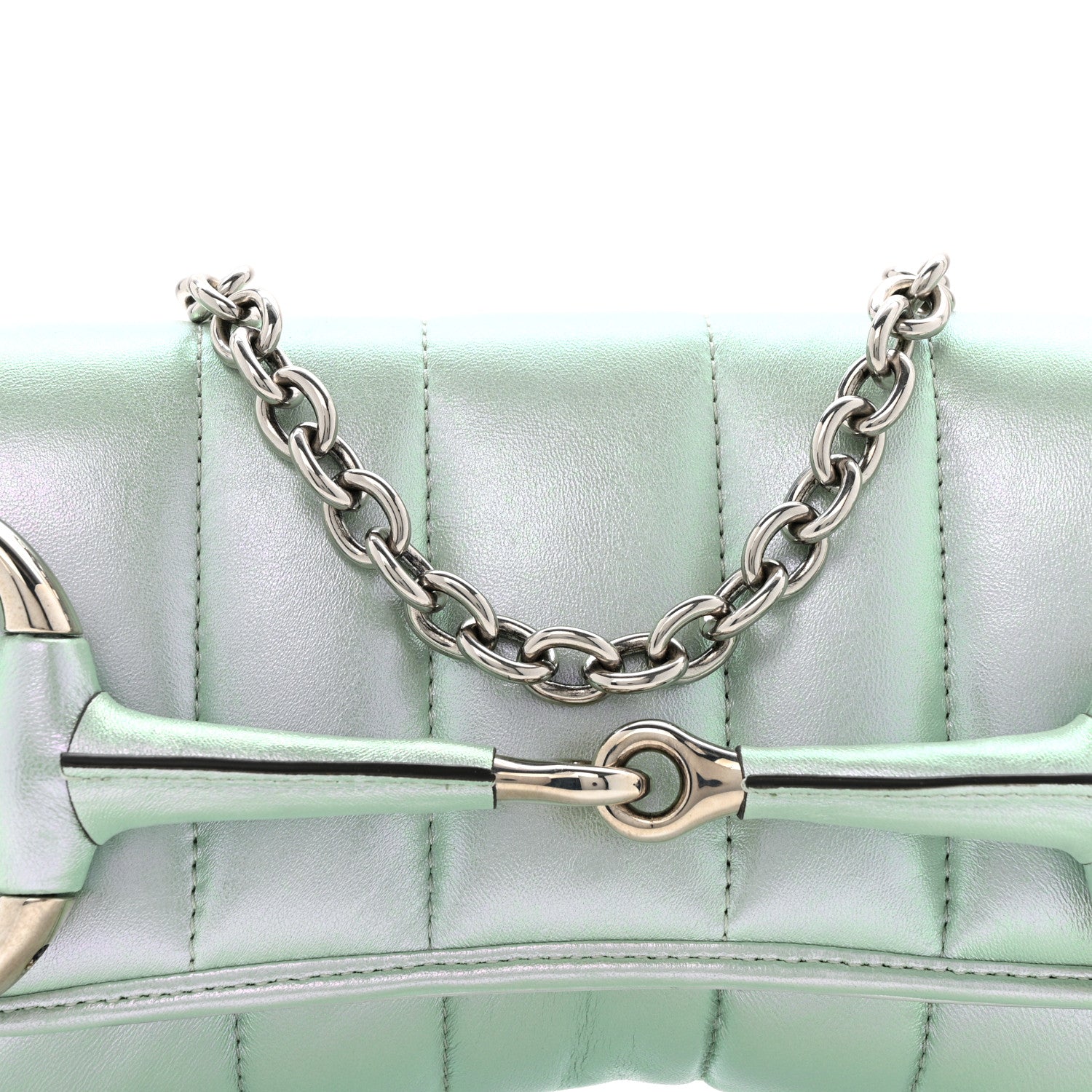 Gucci Iridescent Nappa Vertical Matelasse Medium Maxi Horsebit