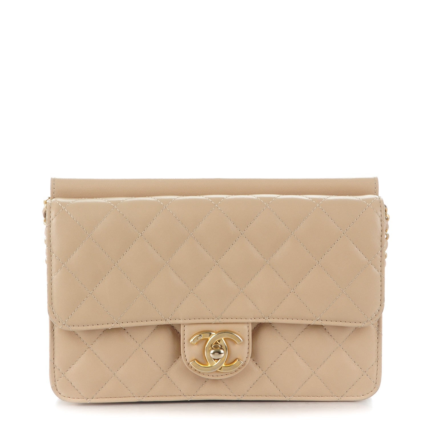 Chanel Lambskin Quilted Medium Crossing Times Flap Beige 1 of 8