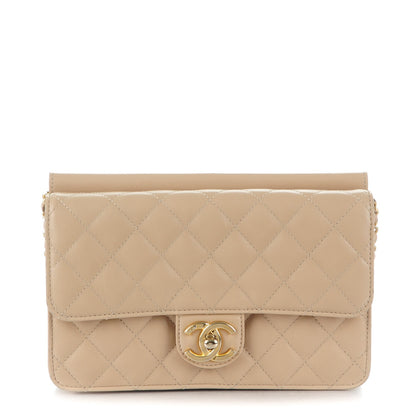 Chanel Lambskin Quilted Medium Crossing Times Flap Beige 1 of 8