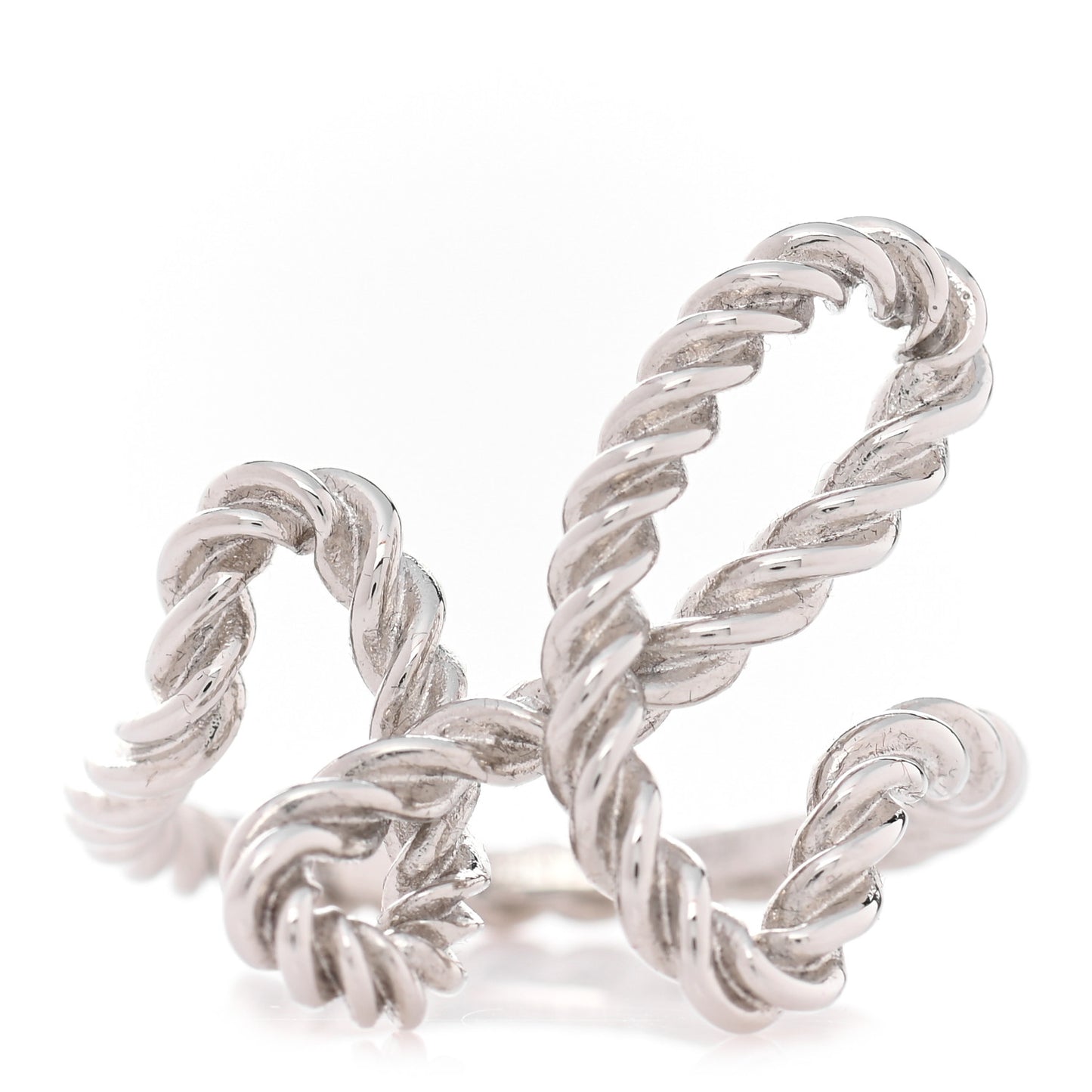 Brass Cord'H Scarf Ring Silver