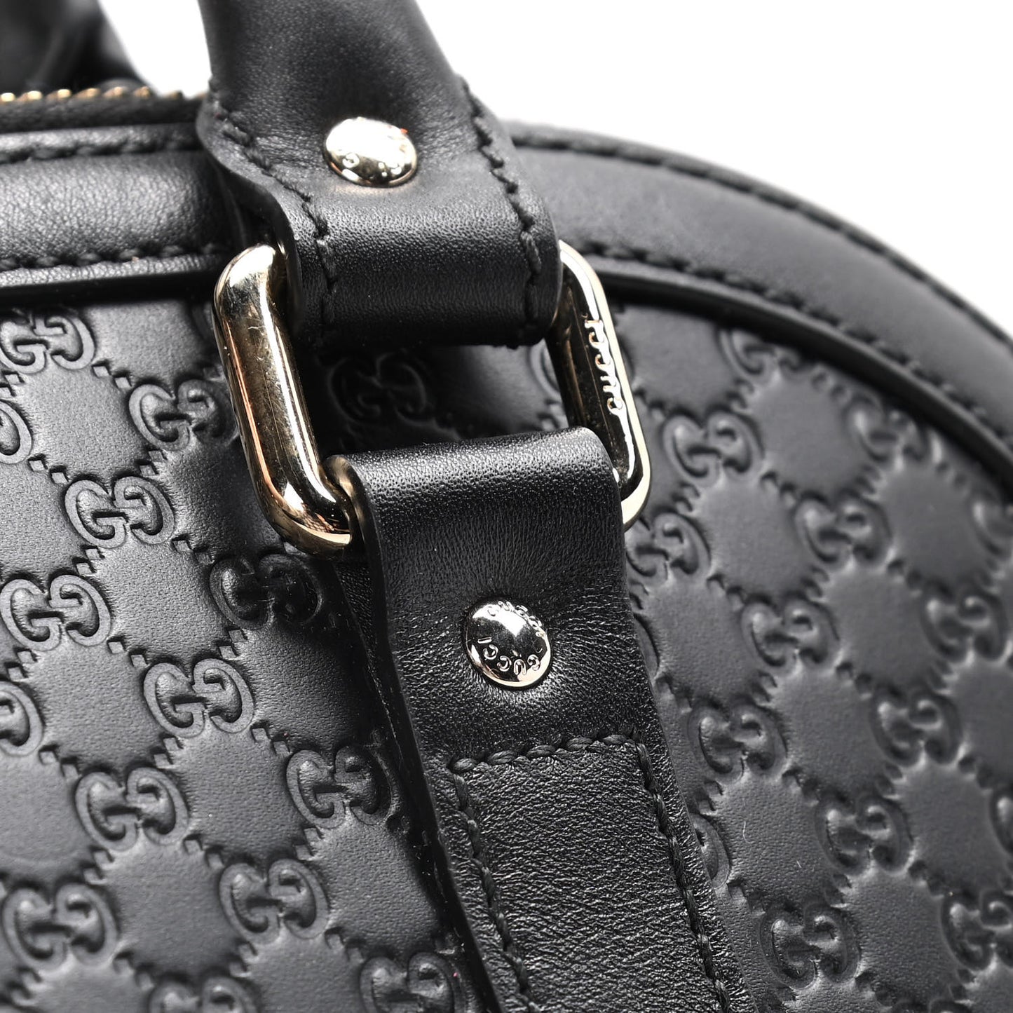 Microguccissima Medium Dome Bag Black