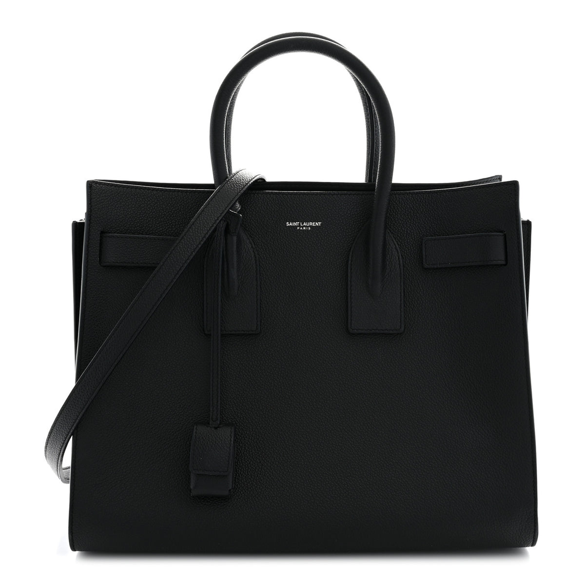 Saint Laurent Grained Calfskin Small Sac De Jour Black 1 of 12