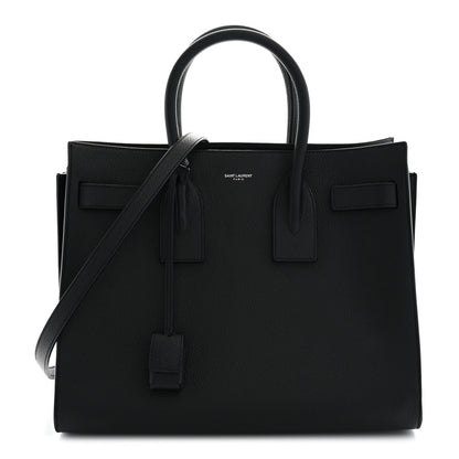 Saint Laurent Grained Calfskin Small Sac De Jour Black 1 of 12