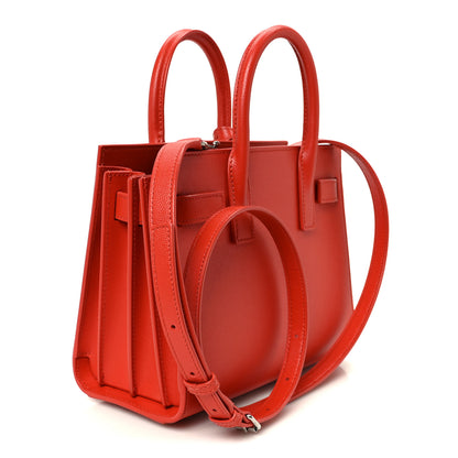Saint Laurent Grain de Poudre Nano Sac De Jour Red Orange 2 of 10