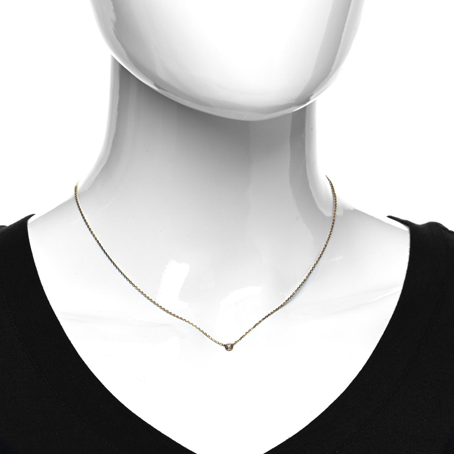 18K Yellow Gold Diamond XS D'Amour Pendant Necklace