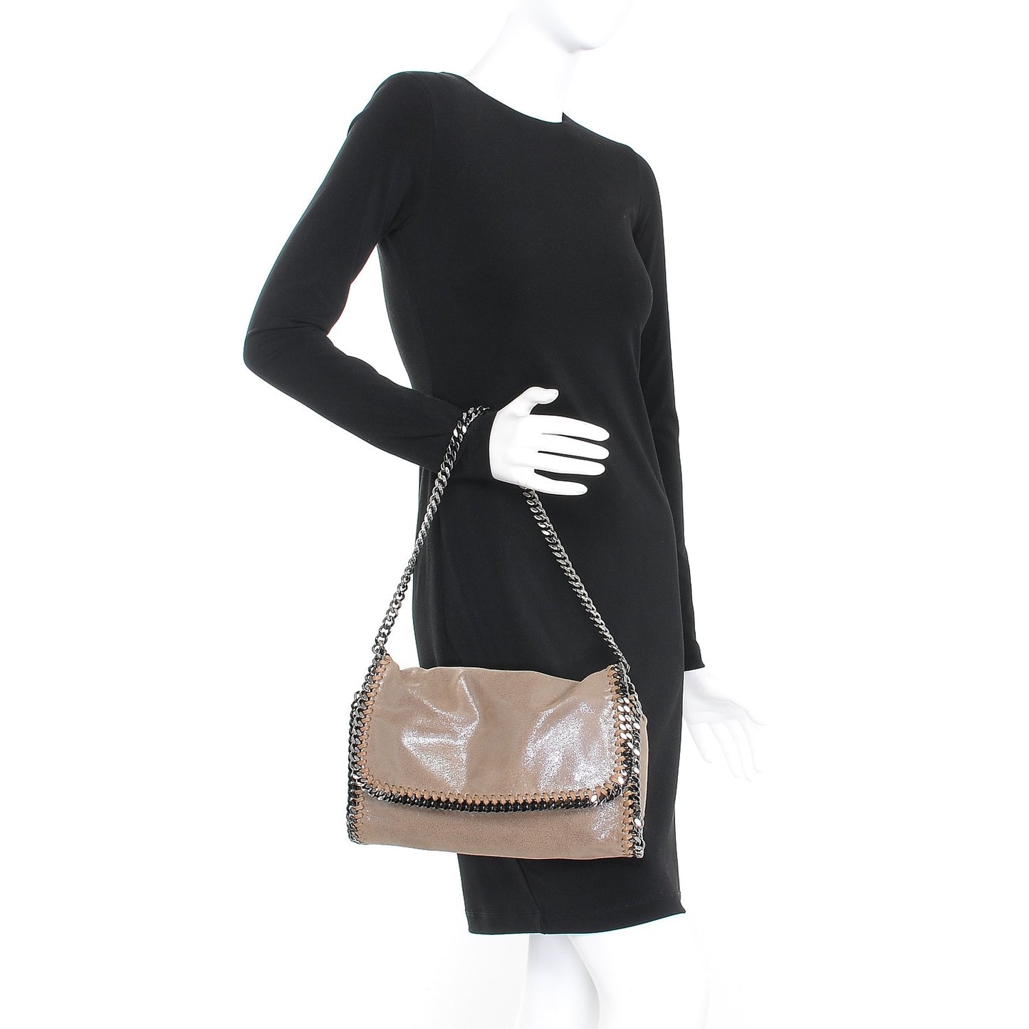 Shaggy Deer Falabella Clutch Taupe