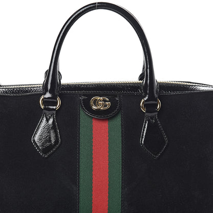 Gucci Suede Patent GG Web Medium Ophidia Boston Black 6 of 8