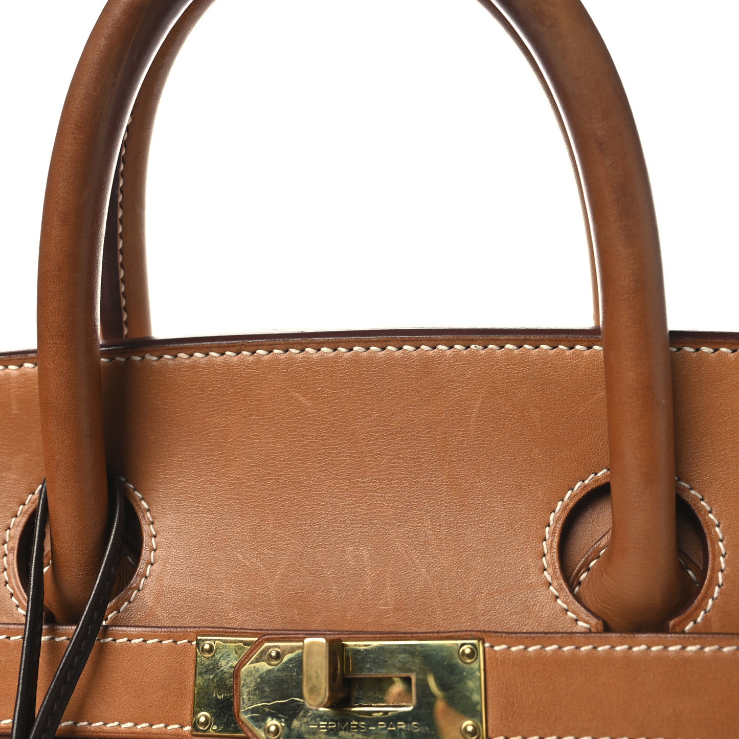 Toile Natural Barenia Flag HAC Birkin 40 Fauve Paprika