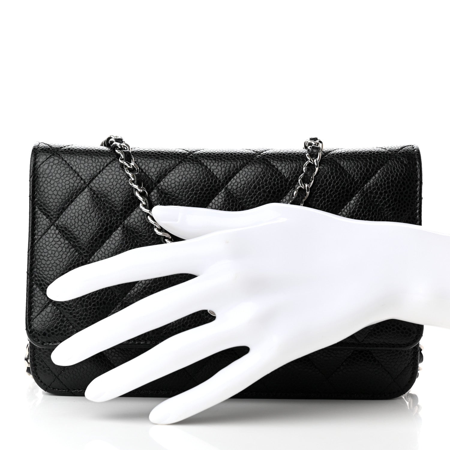 Chanel Caviar Quilted Wallet on Chain WOC Black 2 of 16