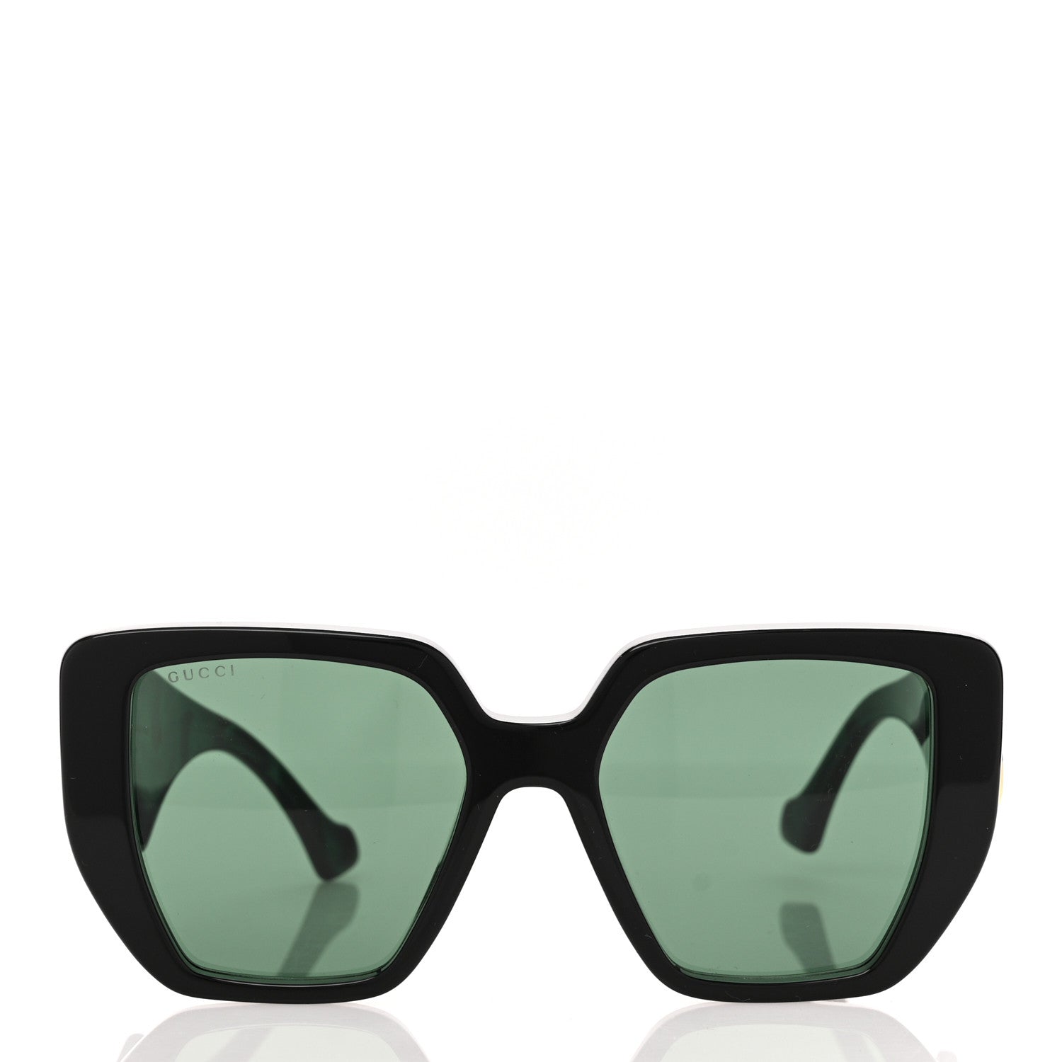 Gucci Acetate Square Frame Sunglasses GG0956S Green Black 2 of 9