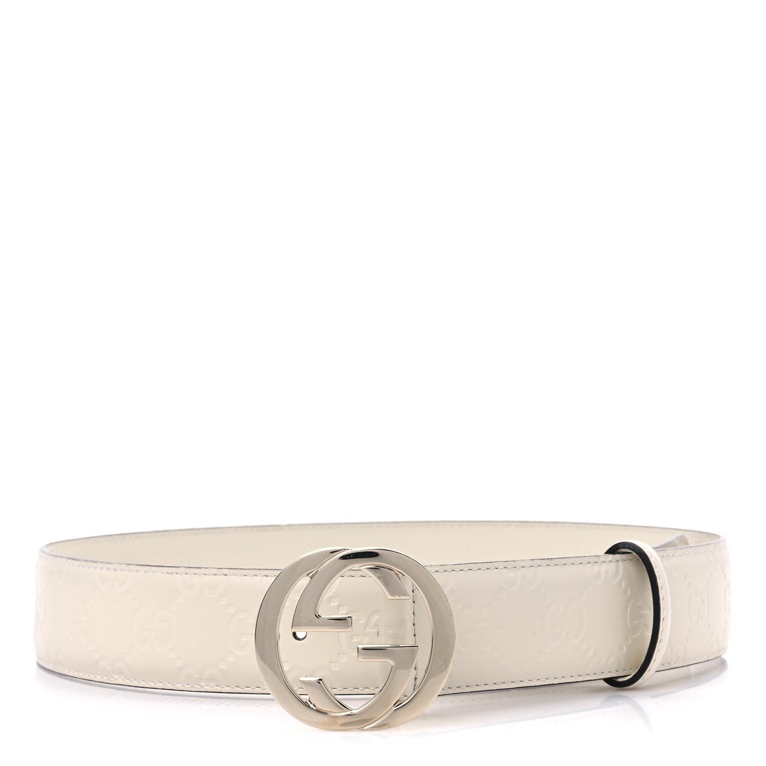 Gucci Guccissima Interlocking G Belt 75 30 Off White 1 of 6