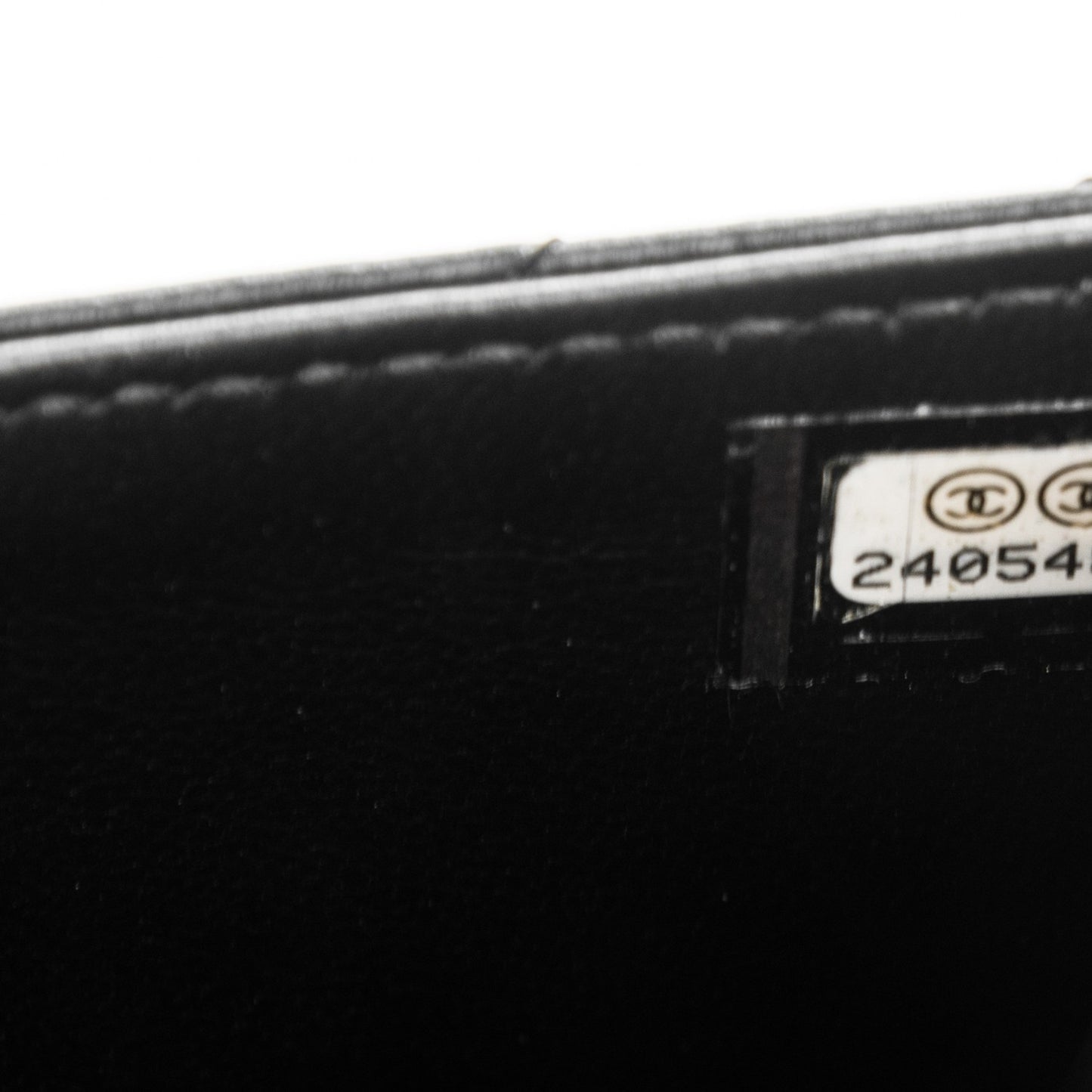 Lambskin Quilted Zip Pouch Black