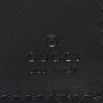 Gucci Calfskin Blade Embroidered Card Case Black 5 of 6