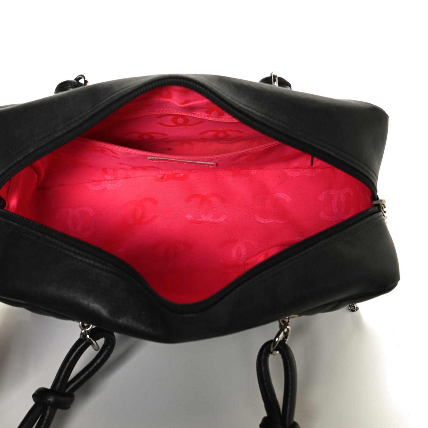 Calfskin Quilted Large Cambon Bowler Black