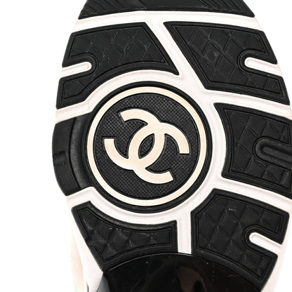 Chanel Wool Suede Calfskin CC Sneakers 38.5 Multicolor 6 of 12