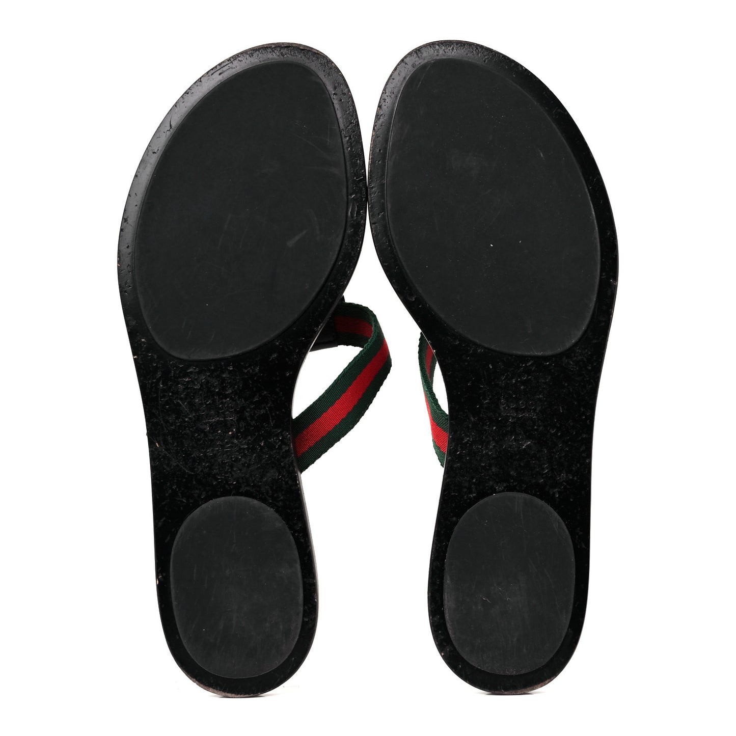 Nylon Guccissima Web Womens Thong Sandals 42 Green Red Black