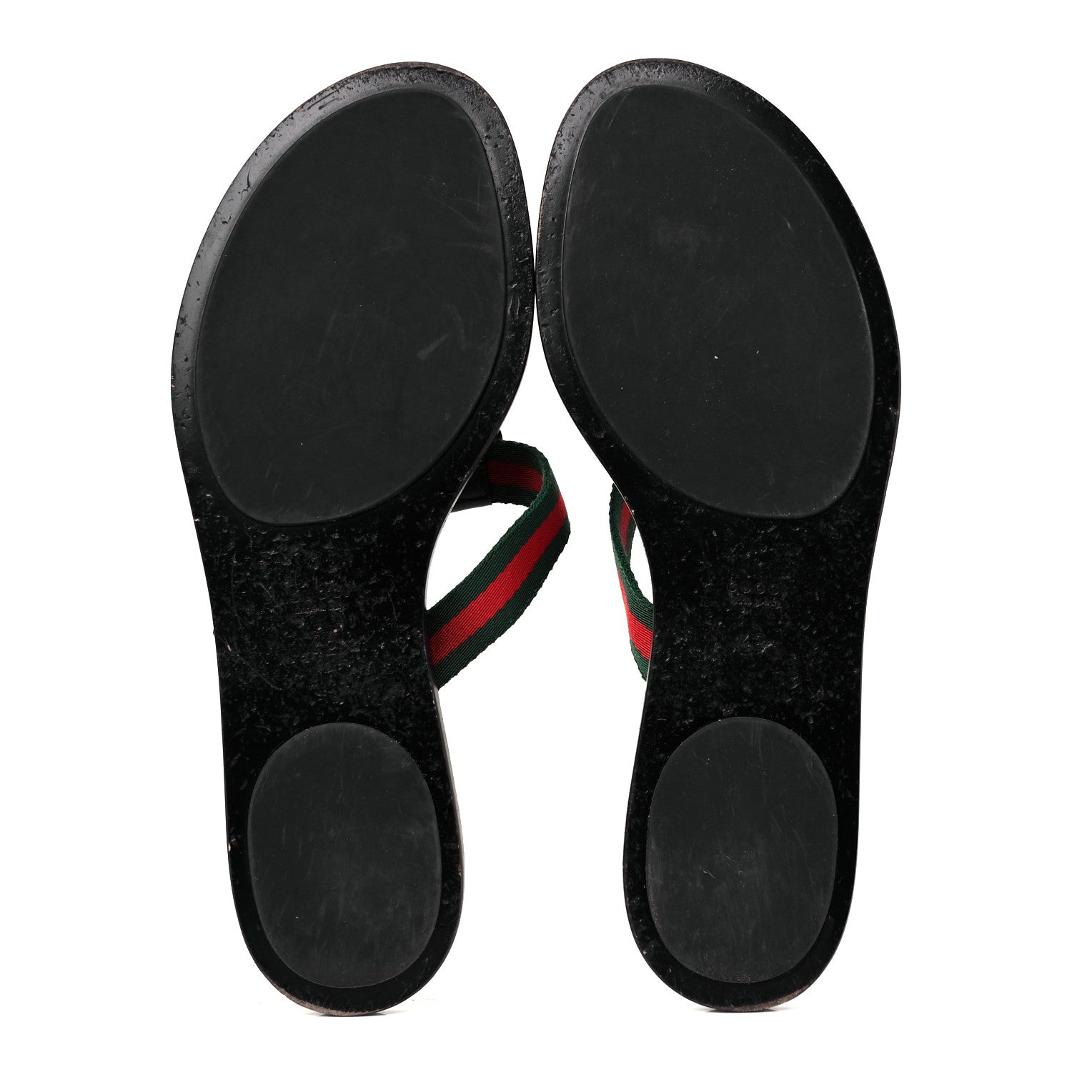Gucci Nylon Guccissima Web Womens Thong Sandals 42 Green Red Black 5 of 8