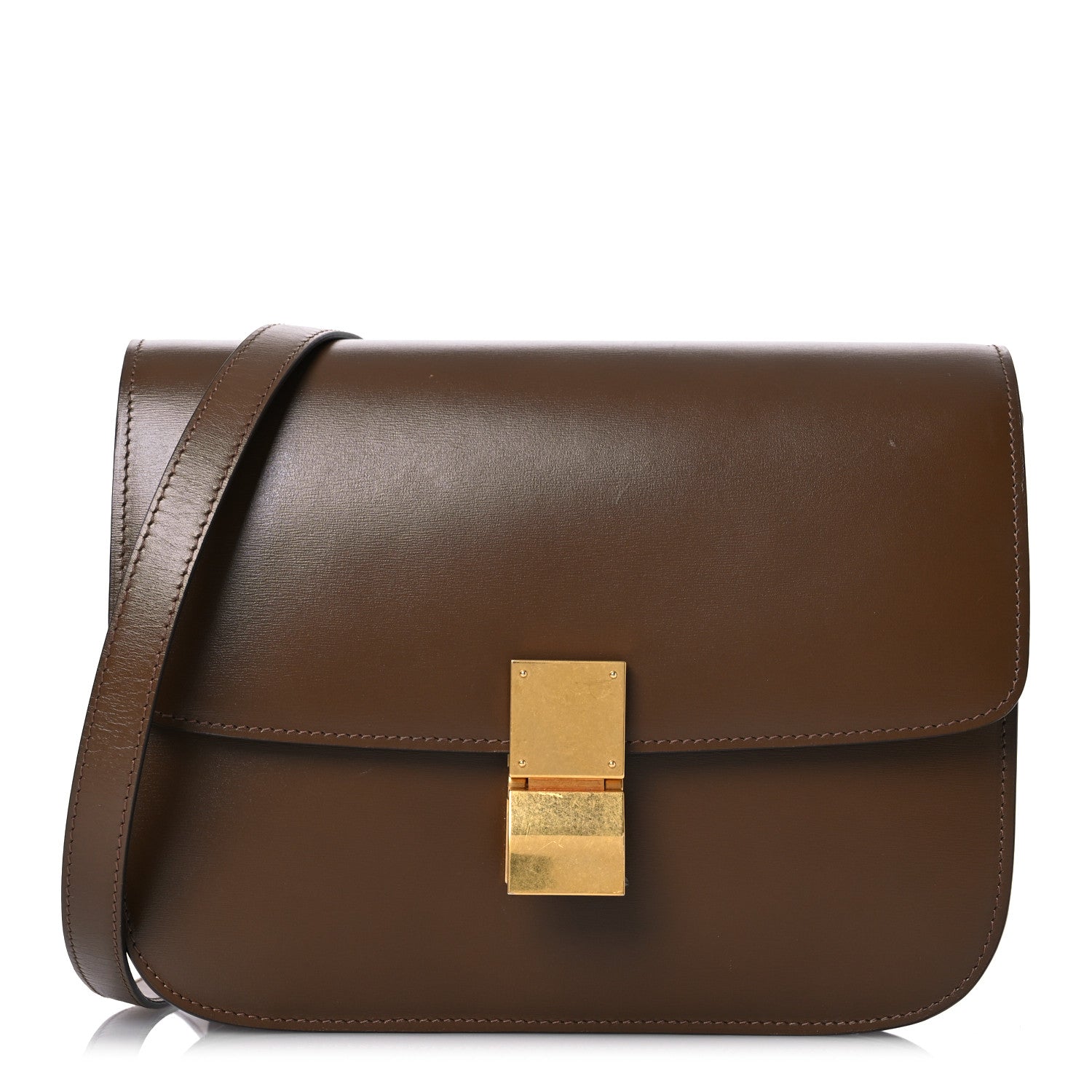 Celine Box Calfskin Medium Classic Box Flap Bag Camel 1 of 17