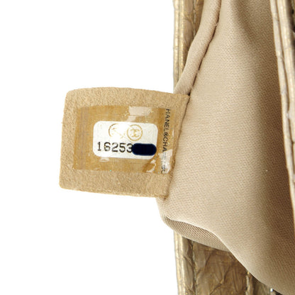 Chanel Iridescent Python Quilted Medium Clam Pocket Flap Gold 7 of 7