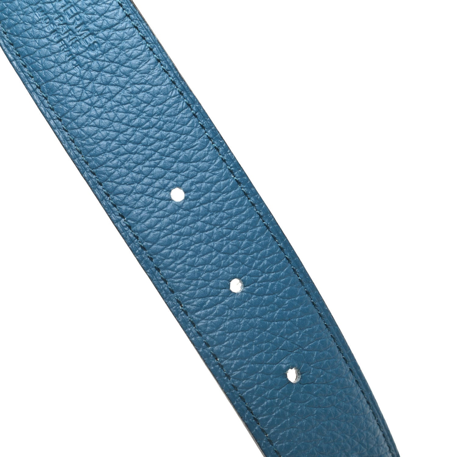 Hermes Box Togo 32mm Quizz H Belt 90 Black Bleu De Galice 4 of 6