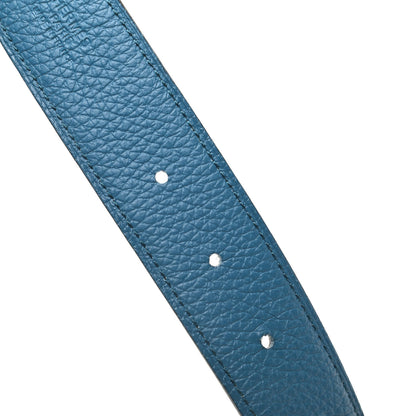 Hermes Box Togo 32mm Quizz H Belt 90 Black Bleu De Galice 4 of 6