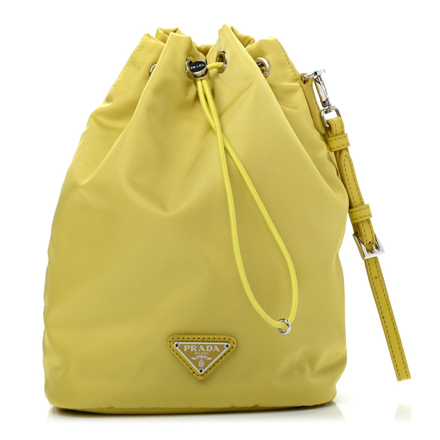 Saffiano Tessuto Nylon Bucket Wristlet Girasole
