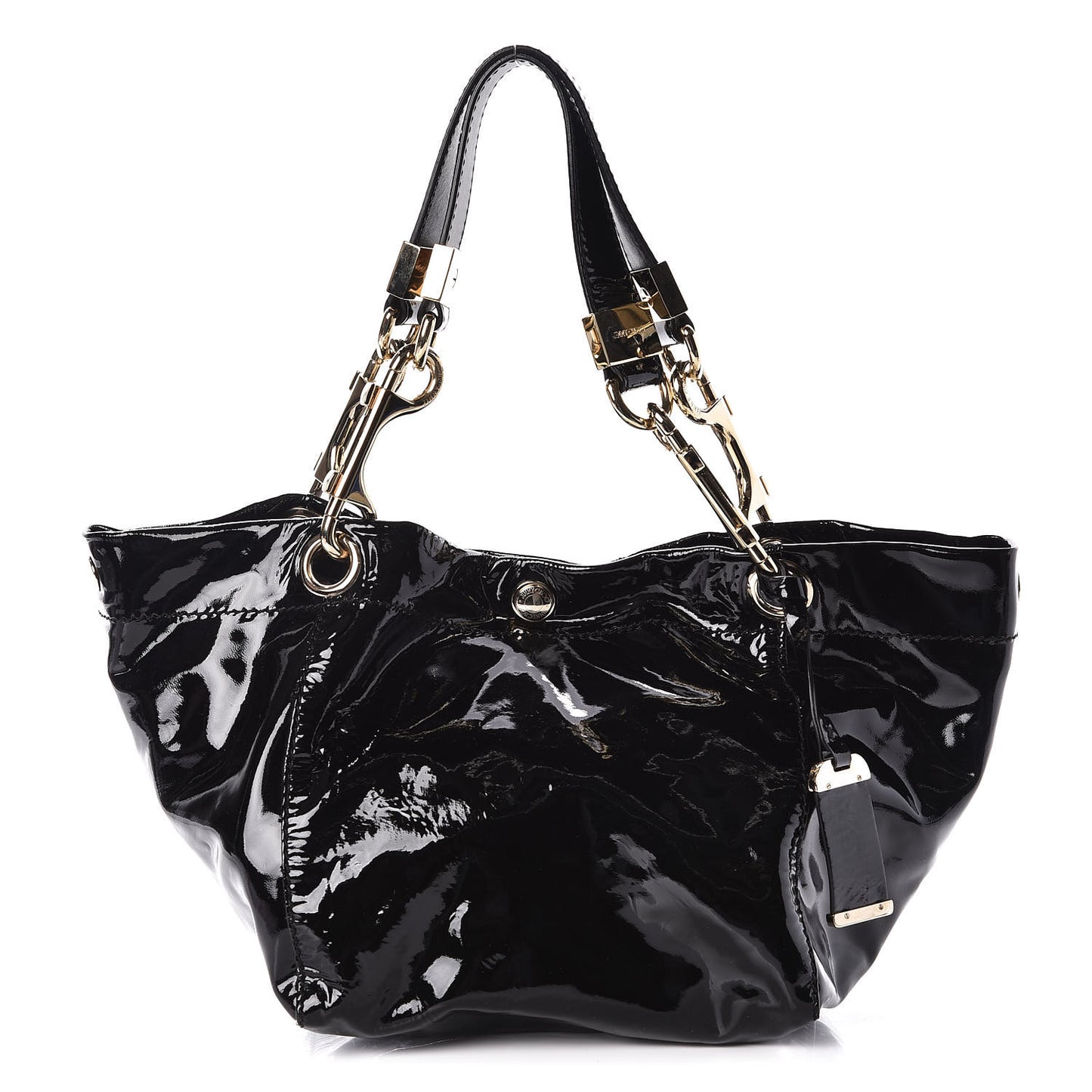 Patent Lola Oversized Tote Black