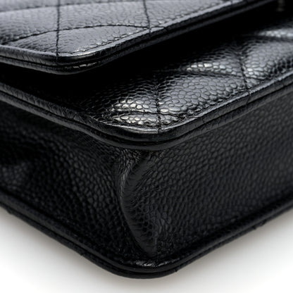 Chanel Caviar Quilted Wallet On Chain WOC Black 9 of 10