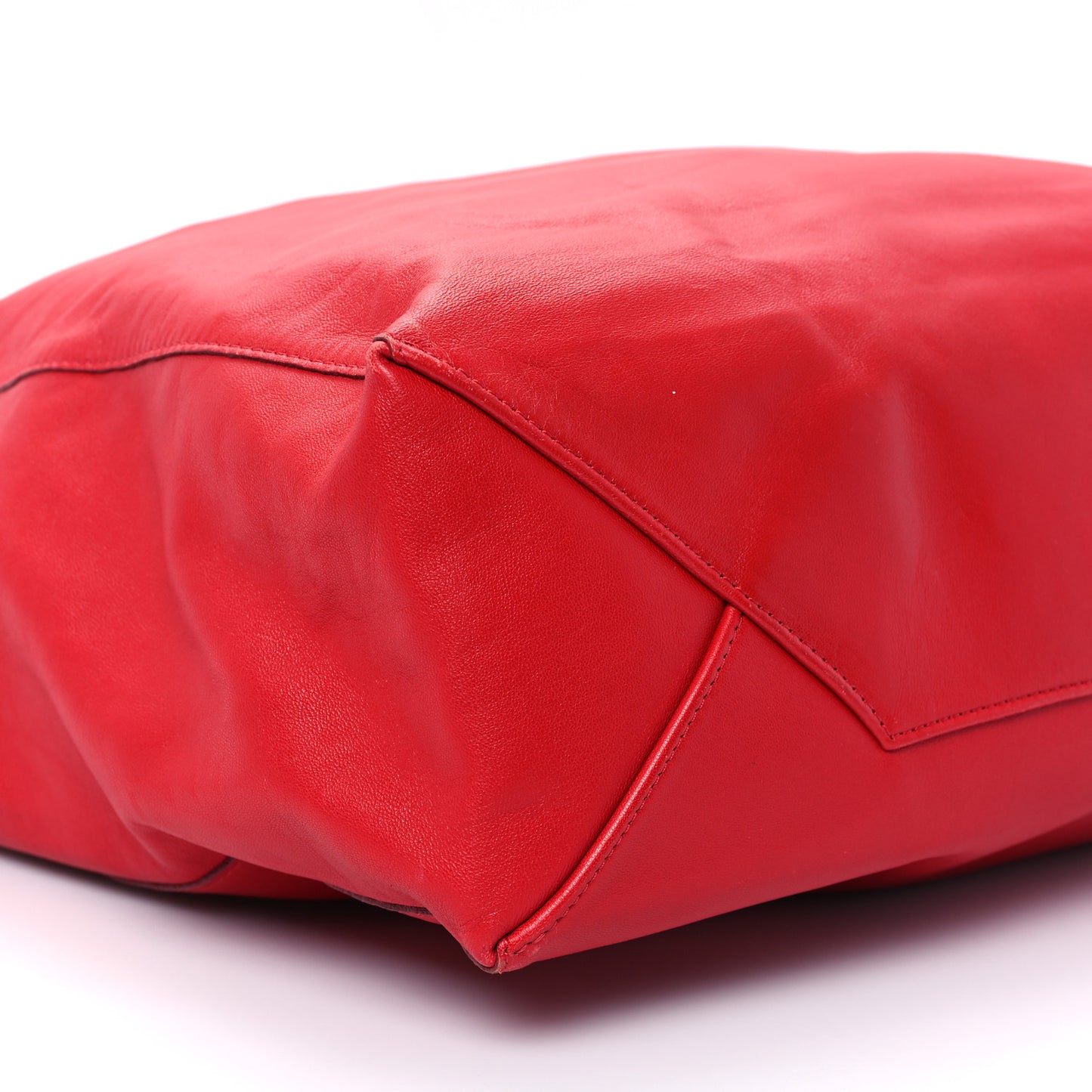 Lambskin Vertical Cabas Red