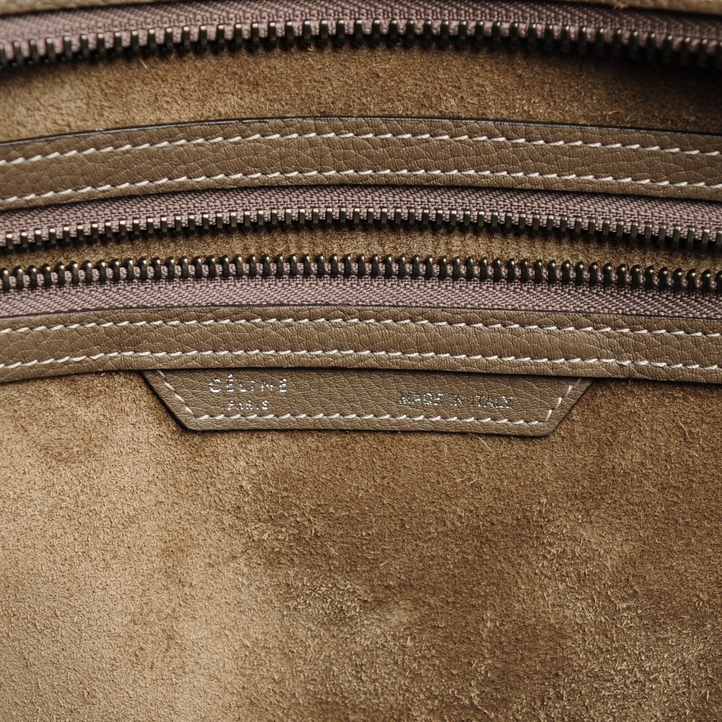 Drummed Calfskin Mini Luggage Souris