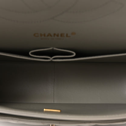 Chanel Lambskin Quilted Jumbo Double Flap Grey 5 of 10