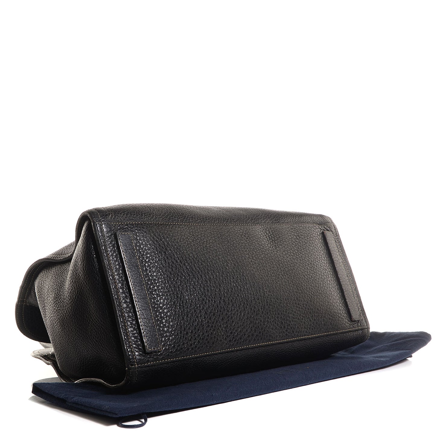 Vitello Daino Double Handle Tote Nero Black