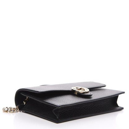 Gucci Dollar Calfskin Interlocking G Chain Wallet Black 3 of 6