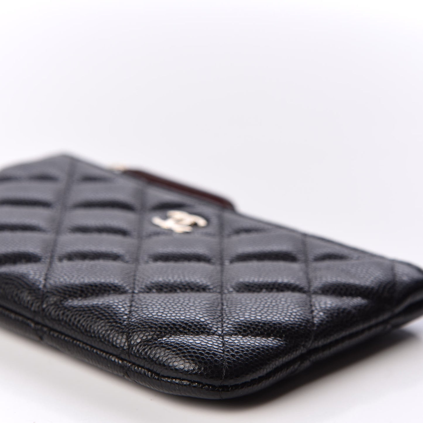 Caviar Quilted Small Cosmetic Case Black